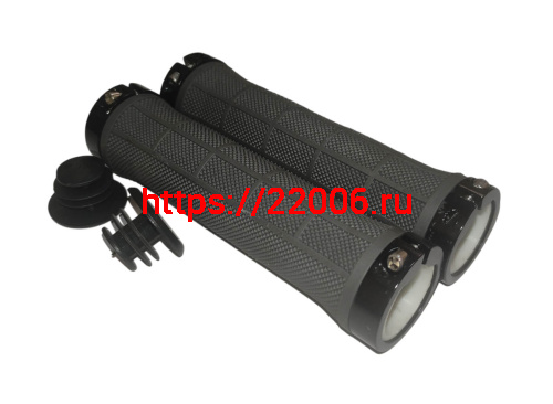 Грипсы для велосипеда 130мм, нейлоновые накладки, серые Грипсы для велосипеда 130мм, нейлоновые накладки, серые