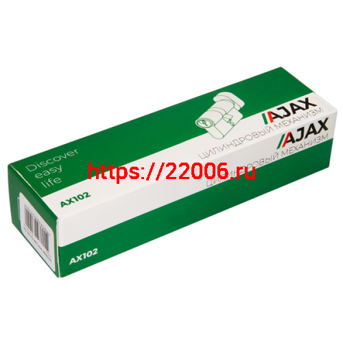 Цилиндровый Ajax (Аякс) механизм (AX102/60) AX1002Knob60 (25+10+25) CP хром с вертушкой фото 2