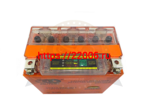 Аккумулятор 12В 14 А/ч UTX14-BS iGEL, OUTDO (151х88х147) прямая пол. фото 2 Аккумулятор 12В 14 А/ч UTX14-BS iGEL, OUTDO (151х88х147) прямая пол. фото 2