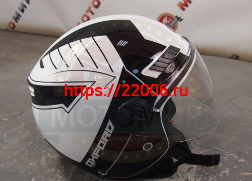 Шлем открытый SHIRO SH-62 OXFORD EVO, цвет WHITE, размер XXL фото 3