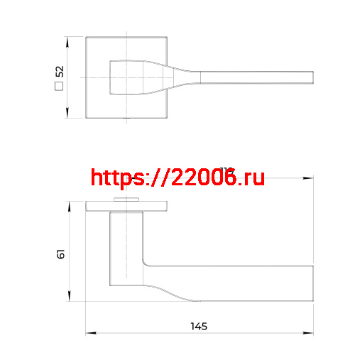 Ручка Ajax (Аякс) раздельная K.JS51.SALTO BL-24 черный фото 3 Ручка Ajax (Аякс) раздельная K.JS51.SALTO BL-24 черный фото 3